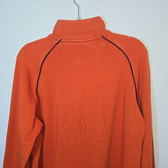 Bobby Jones Pullover Orange Golf 1/4 Zip Long Sleeve Sweatshirt Mens Size L - Picture 5 of 8